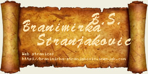 Branimirka Stranjaković vizit kartica